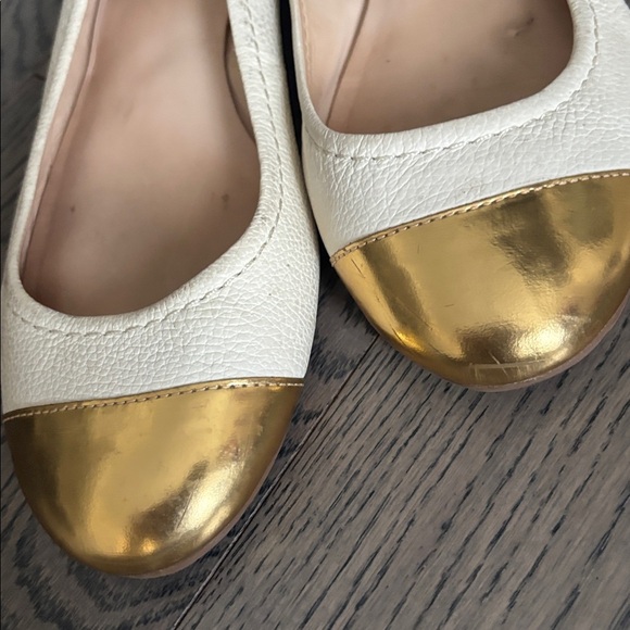Kate Spade White and Gold Flats - Picture 12 of 13